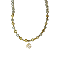 گردنبند طلا 18 عیار زنانه پانسی طرح گل رز کد nem5