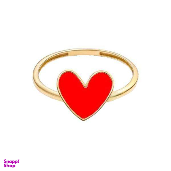 انگشتر طلا 18 عیار زنانه اپال گلد مدل قلب مینیمال میناکاری کد 018