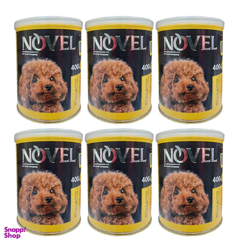 کنسرو سگ نوول لوکس مدل Chickenpate وزن 400 گرم بسته 6 عددی