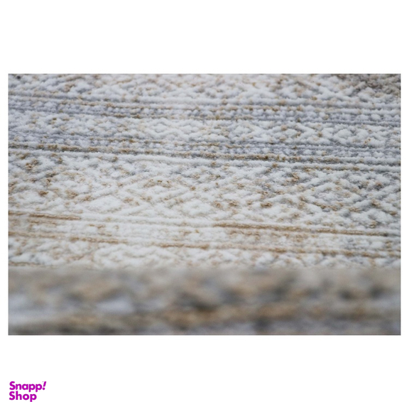 فرش گرد طرح مراکش رنگ زمینه طوسی