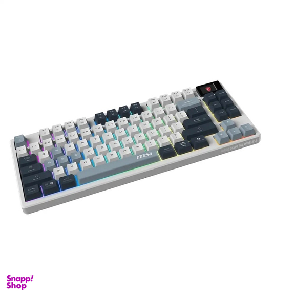 کیبورد بی سیم مکانیکال مخصوص بازی ام اس آی مدل FORGE GK600 TKL SKY