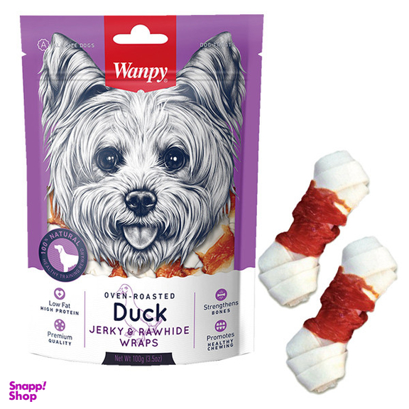 تشویقی سگ ونپی Duck Jerky & Rawhide Wraps وزن 100 گرم